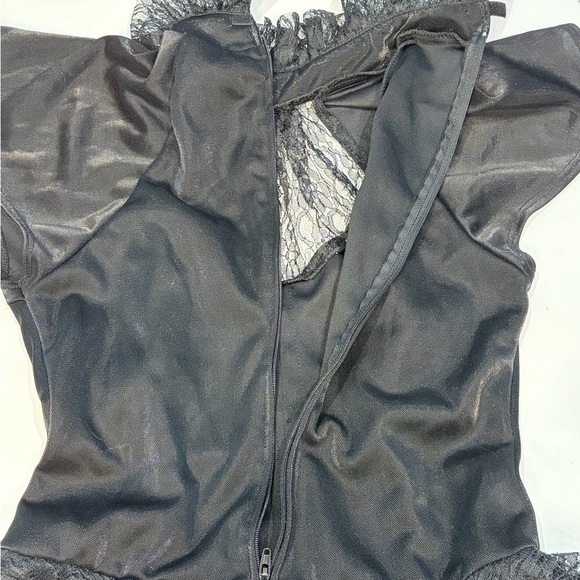 California Costume Black Lace Gothic Victorian Short Costume Dress Size Small - Picture 9 of 16